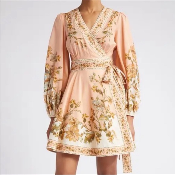 Zimmermann Chintz Wrap Mini Dress - Picture 2 of 6